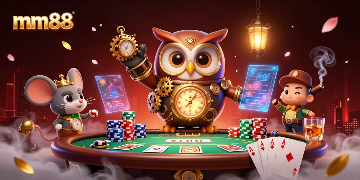 mm88 showcases a vibrant 3D steampunk casino scene with engaging characters and dynamic gameplay elements.