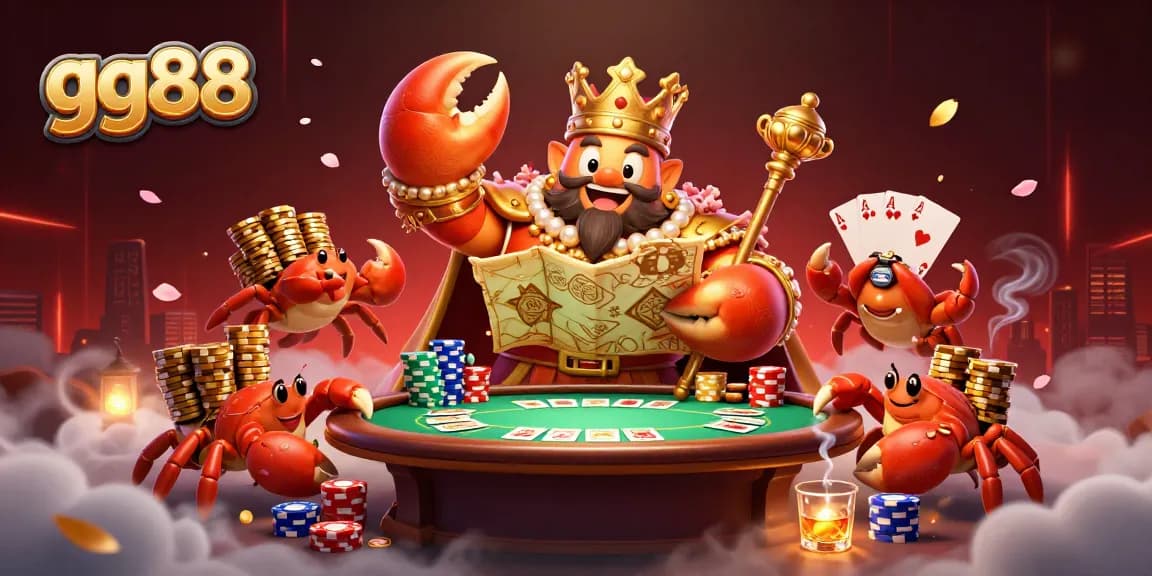 Experience excitement at gg88, where the golden crab emperor leads an extravagant casino adventure.