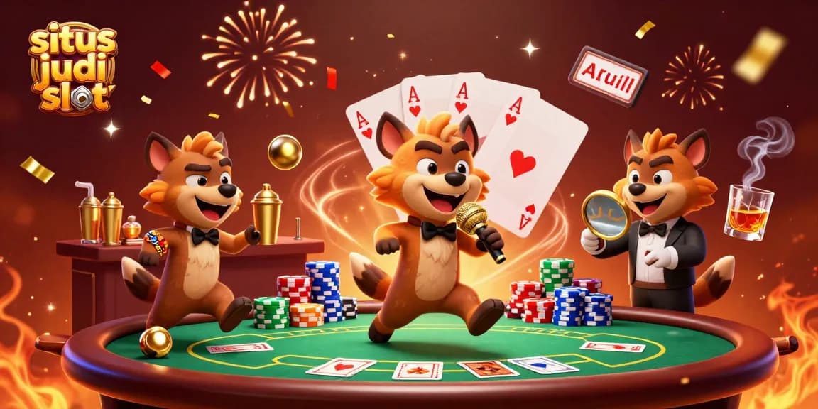 Mainkan situs judi slot dengan pengalaman kasino yang menarik bersama karakter lucu di kasino.