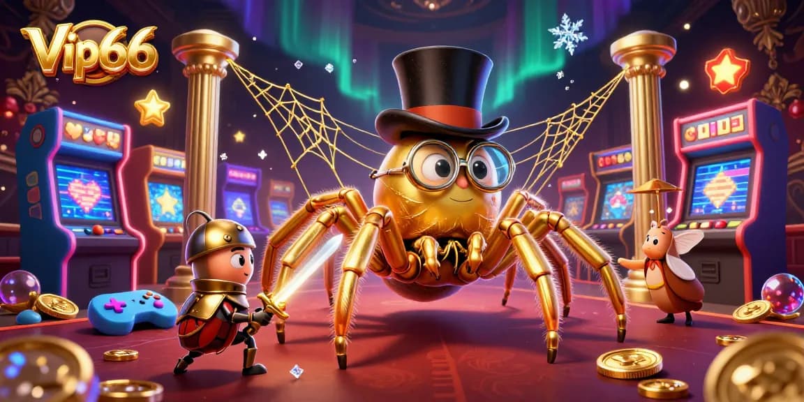 Engage with thrilling adventures at Vip66, featuring vibrant gaming characters and immersive casino elements.