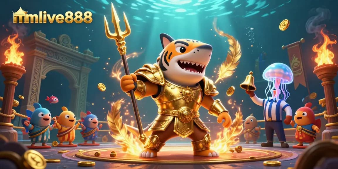 Engage in thrilling gameplay with mmlive888's dynamic atmosphere filled with golden elements and action.