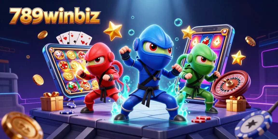 Engage in exciting gameplay with 789winbiz, featuring vibrant slot machines and dynamic chameleon characters.