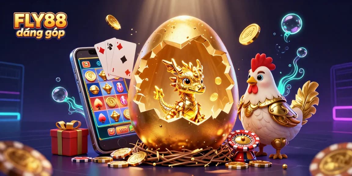 FLY88 đăng nhập to experience the thrill of online gaming with a spectacular golden dragon scene.