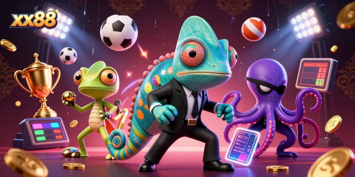 Experience the excitement of xx88 casino with an action-packed scene featuring dynamic characters and vibrant game elements.