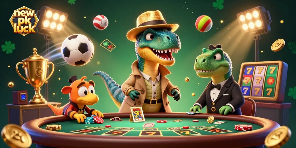Experience thrilling gameplay at new pk luck with vibrant casino characters and dynamic sports elements.