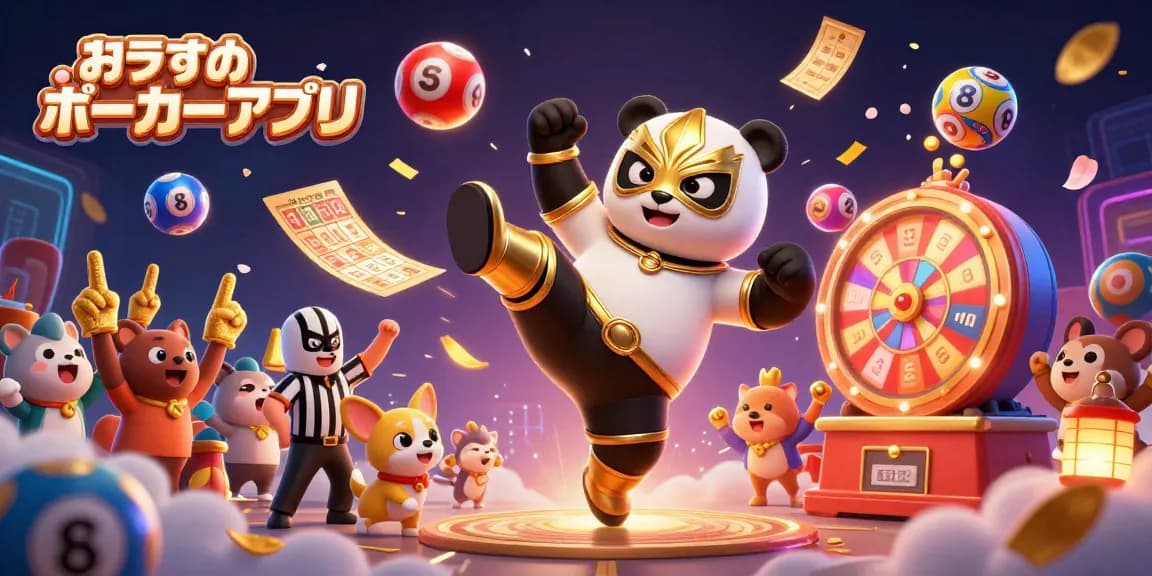 おすすめポーカーアプリでプレイヤーが勝負する豊かなシーンを描いたイラスト。