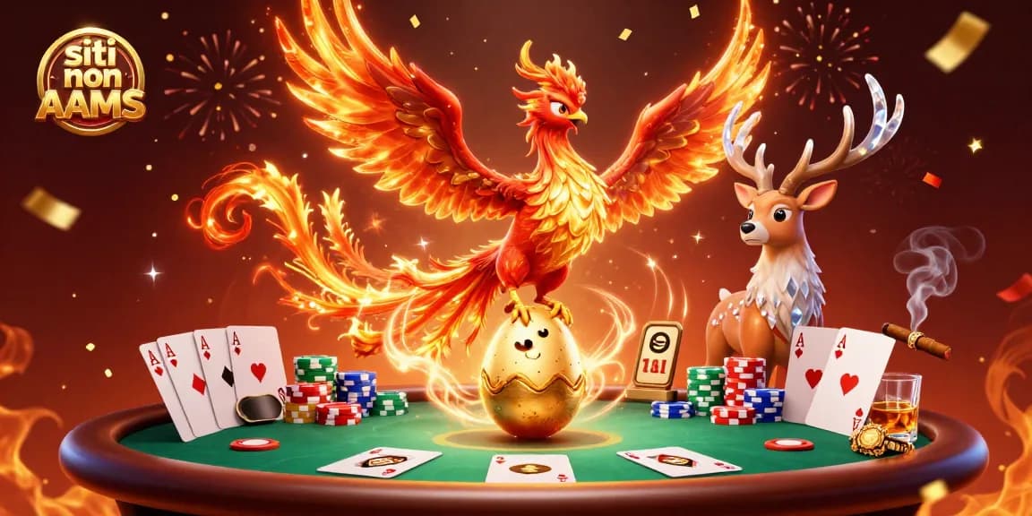 giocando su diversi siti non AAMS con bonus e poker probabilità ambientati in un'illustrazione 3D vivace