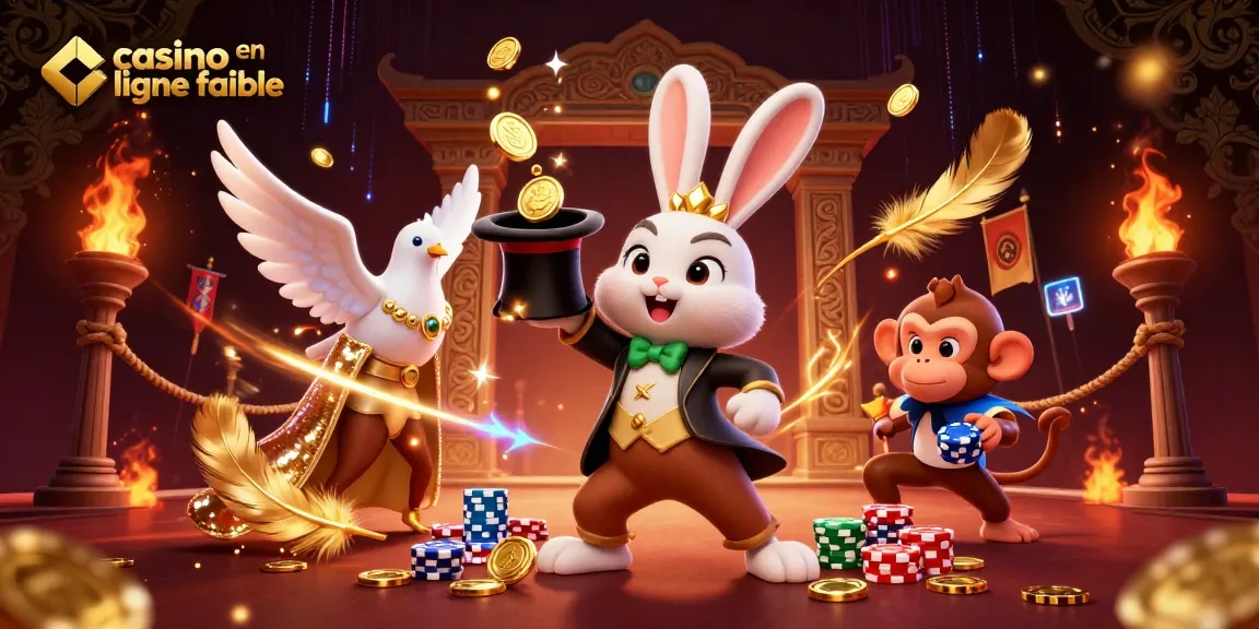 Plongez dans un univers de casino en ligne fiable avec un magicien, des pièces d'or, et des effets magiques.