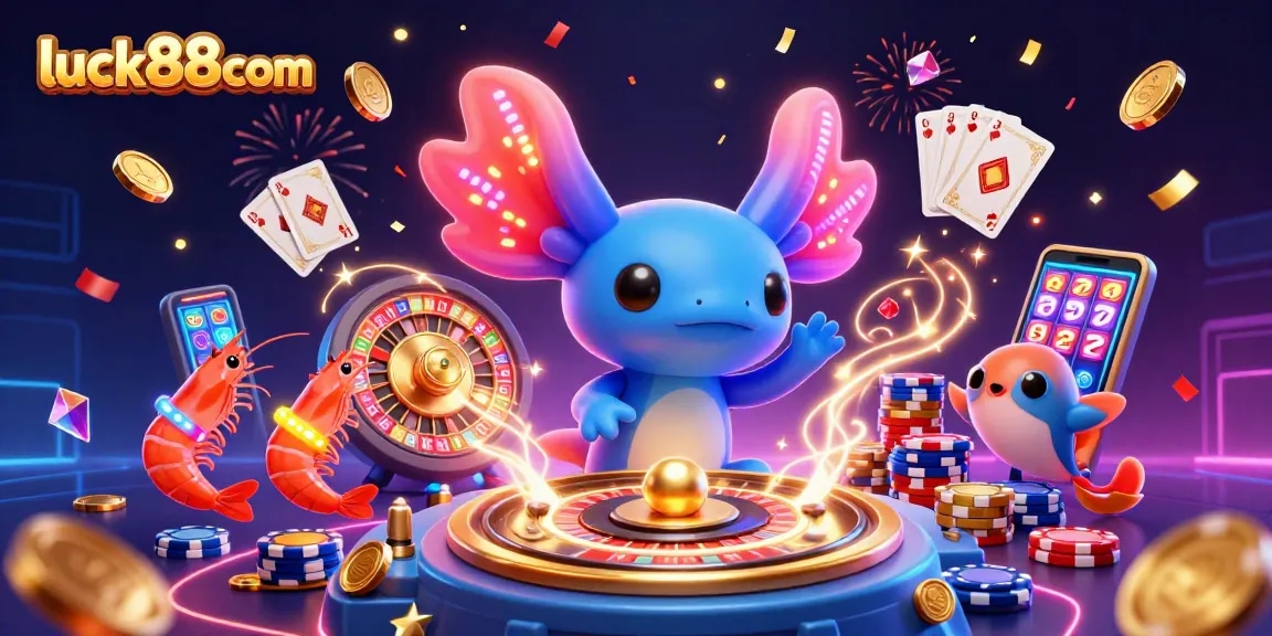 Experience fun at luck88com with vibrant casino games and engaging characters in a spectacular scene.