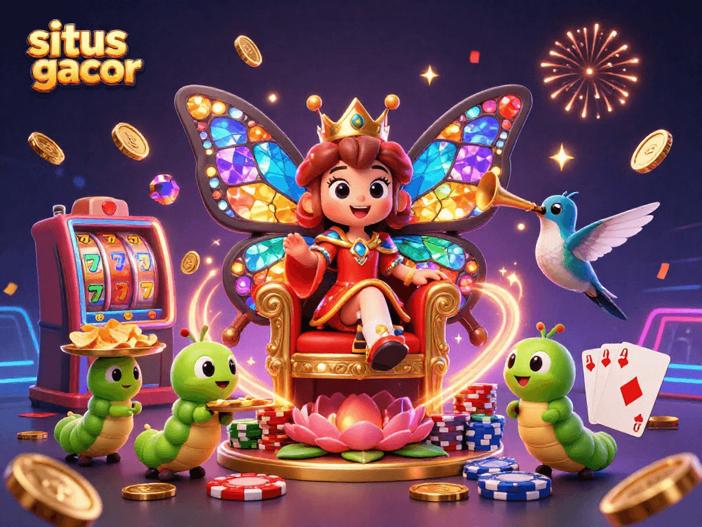 Experience the excitement of situs slot gacor with captivating 3D casino elements and colorful characters.