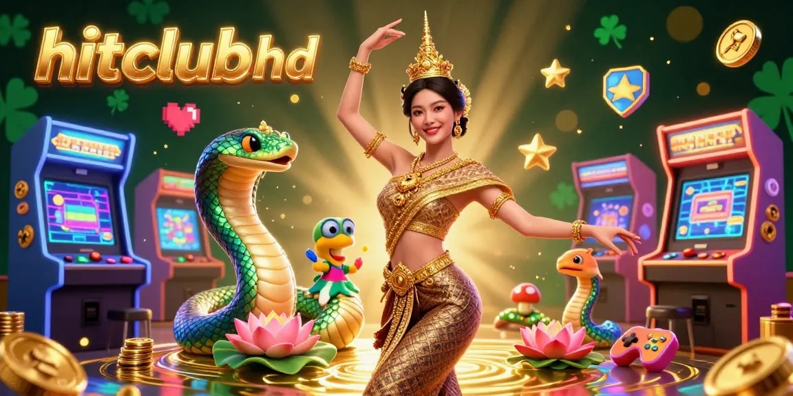 Experience the excitement at hitclubhd with vibrant Thai characters and captivating casino elements.