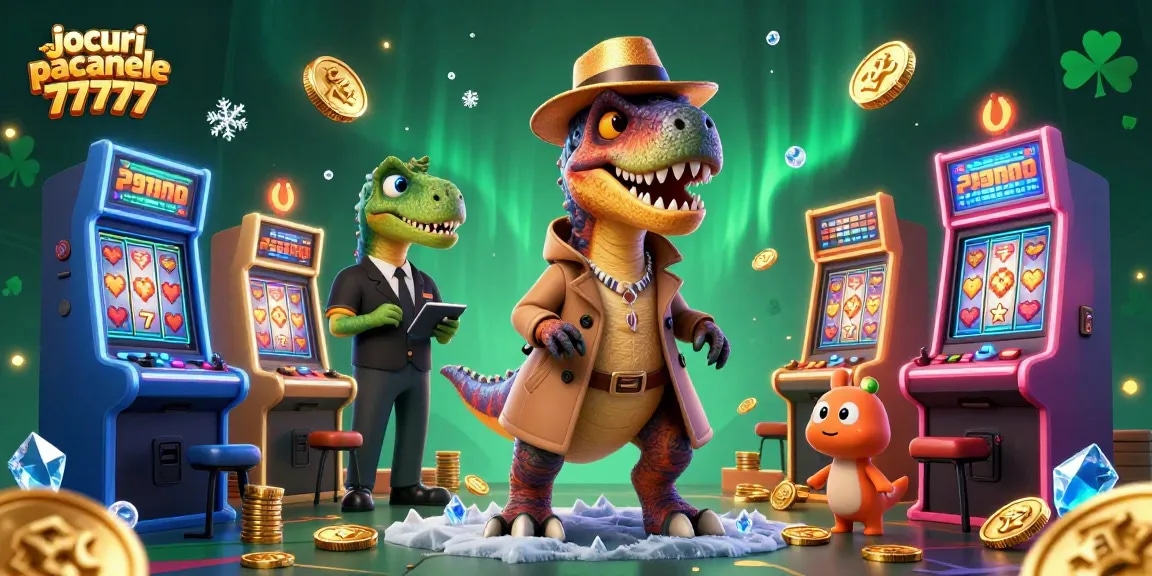 Joacă jocuri pacanele gratis 77777 la sloturi, cu personaje cartoon captivante și elemente de jocuri de cazino.