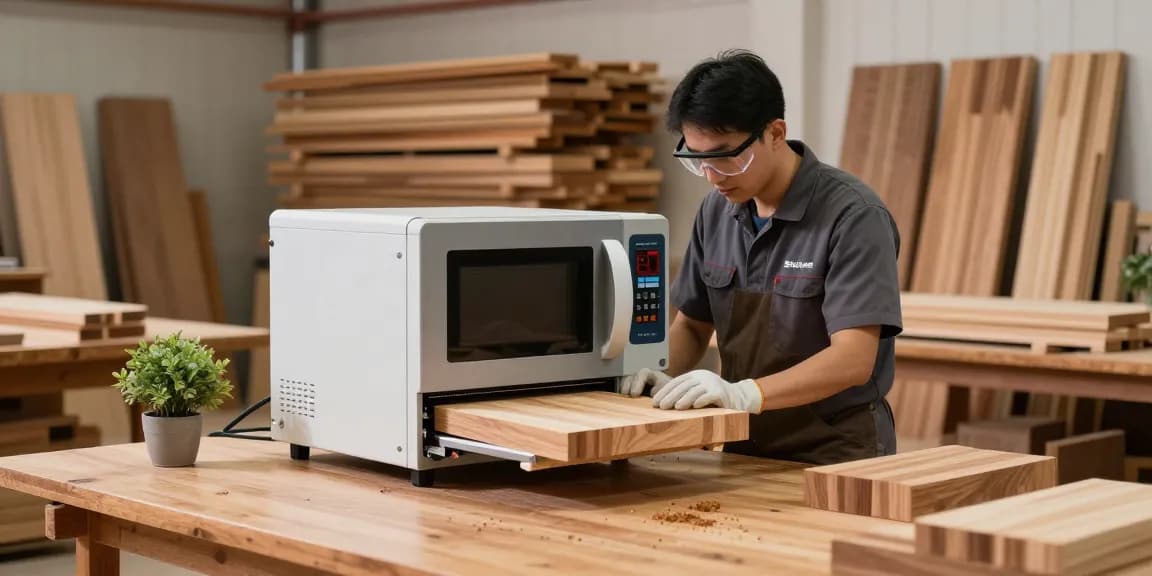 Shashel equipment in woodworking workshop eliminating woodworms safely and efficiently.