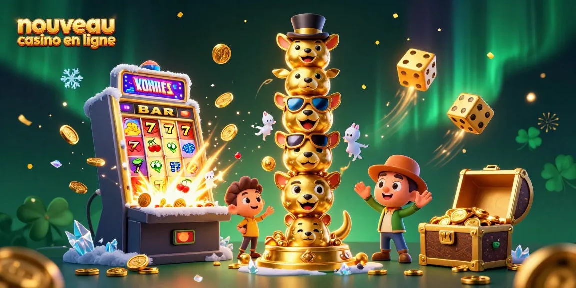 Les jeux excitants de nouveau casino en ligne s'animent autour d'un totem doré magique.