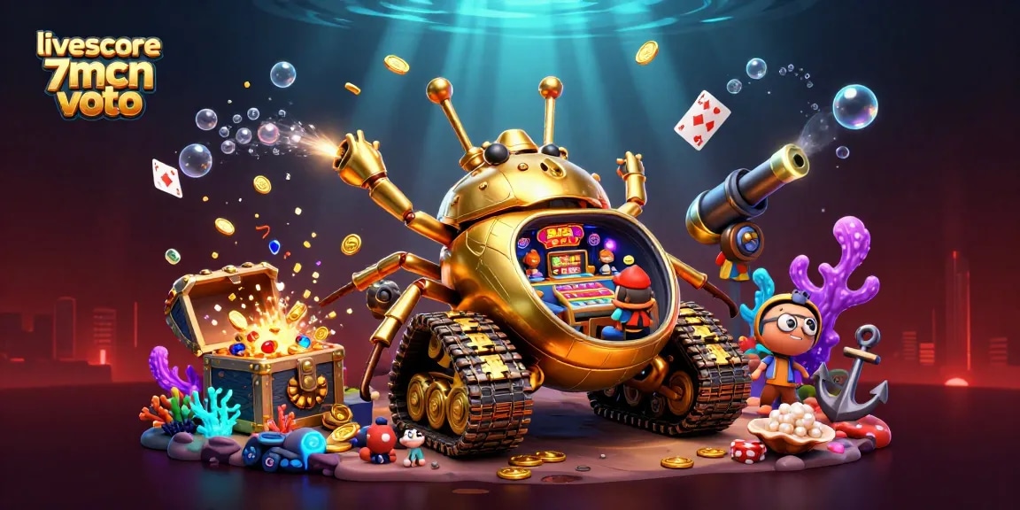 Experience livescore 7mcn voto with this vibrant illustration featuring a mini casino and dynamic game elements.
