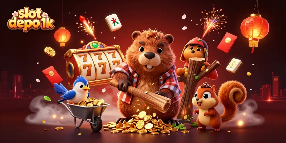 Experience thrilling wins with slot depo 1k in this vibrant casino scene featuring dynamic elements.
