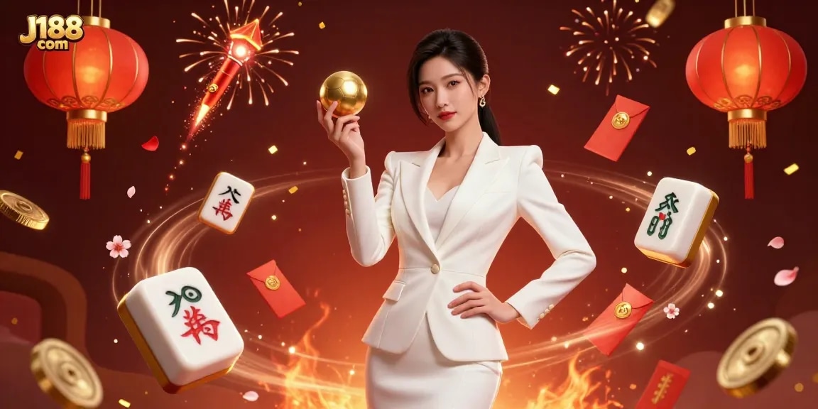 Win big with exciting gameplay at J188 com – a vibrant casino illustration featuring engaging characters and elements.