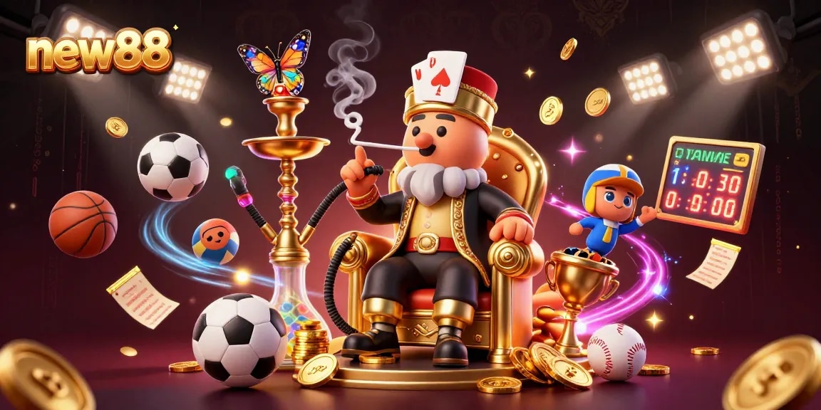 Win big at new88 with enticing poker symbols and vibrant gaming elements.