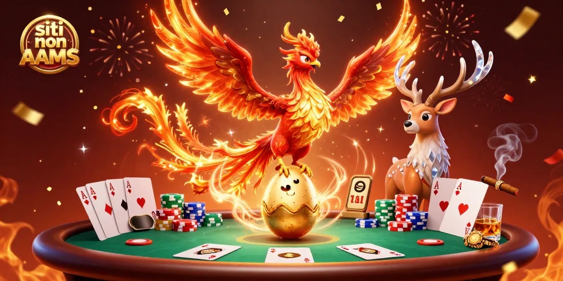 giocando su diversi siti non AAMS con bonus e poker probabilità ambientati in un'illustrazione 3D vivace