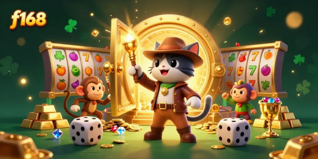 Join the adventure at f168's online gaming world with thrilling slots and golden treasures.