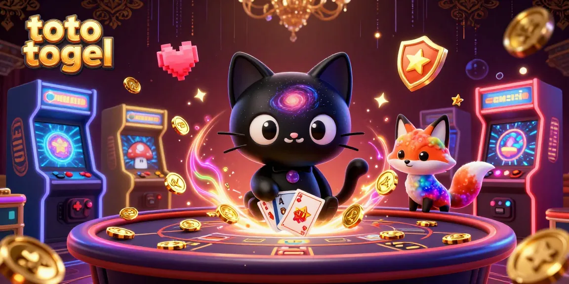Experience thrilling toto togel excitement with a cosmic casino theme featuring vibrant characters.