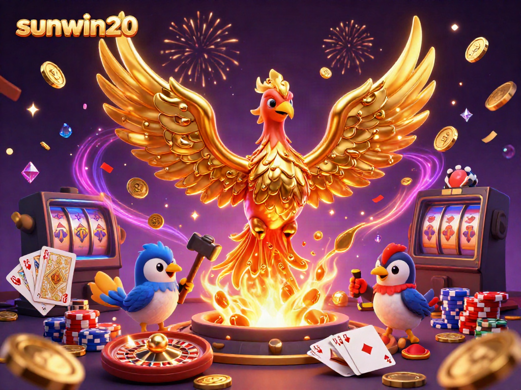 Experience thrilling wins with sunwin20 as golden phoenix sparks excitement in a vibrant casino.