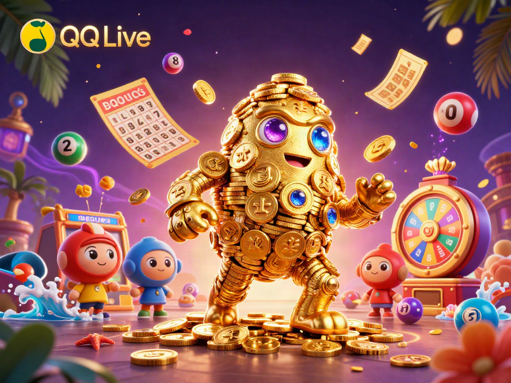 Experience QQ Live’s vibrant and rich gambling environment filled with animated characters and dynamic elements.