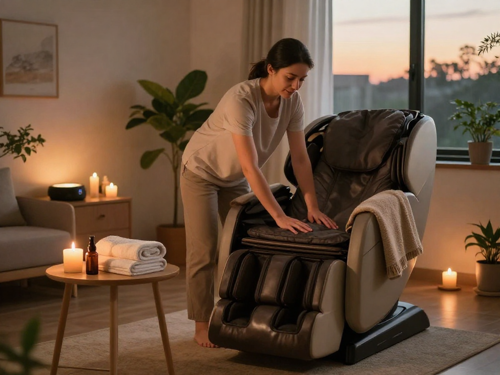 Enhance relaxation with 종로출장안마 in a cozy home massage setup.