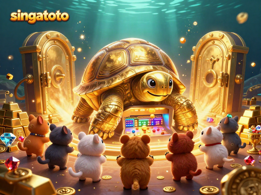 Enhance your gameplay at Singatoto with an exciting visualization of a golden casino adventure.