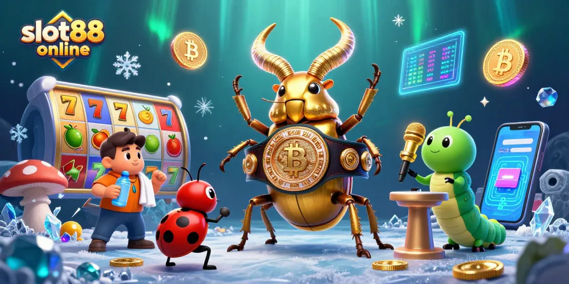 Engage with slot88 online; experience thrilling slot reels and jackpots in a dynamic visual scene.