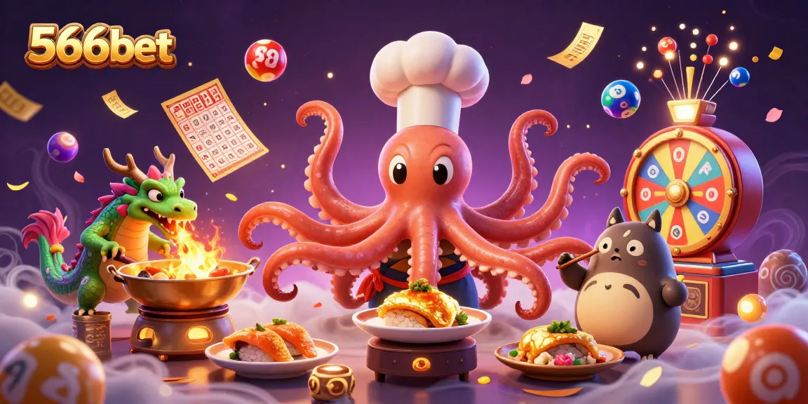 Engage in exciting gameplay at 566bet with vibrant lottery and casino illustrations.