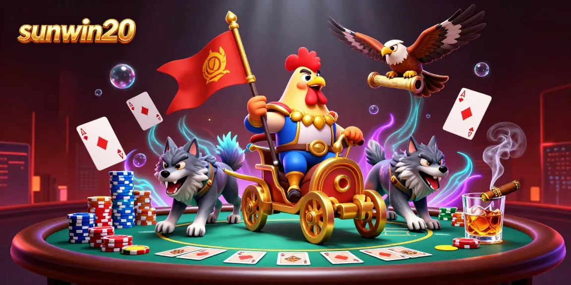 Play exciting games at Sunwin20 with a vibrant casino atmosphere filled with poker elements.