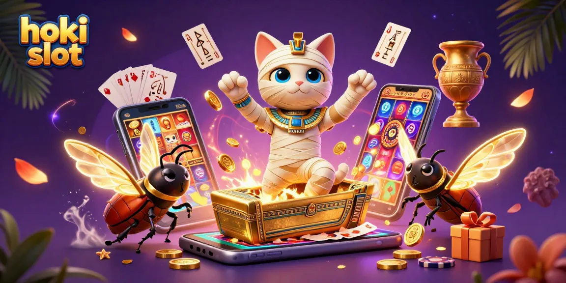 Permainan hoki slot yang menarik dengan karakter kucing mummy dan elemen kasino menunggu kemenangan!