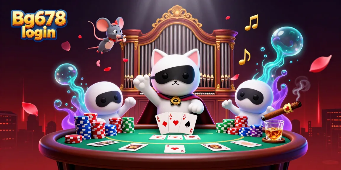 Engaging scene showcasing the Bg678 login brand with vibrant casino elements and lively characters in 3D.