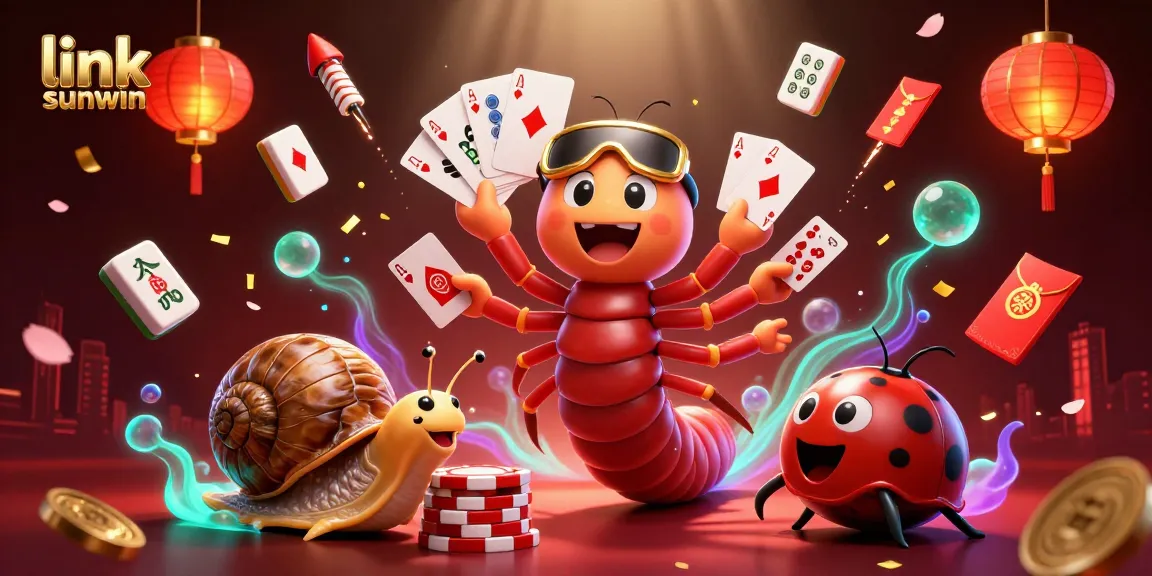 Engage with thrilling gameplay at link sunwin, featuring colorful 3D characters and festive casino elements.