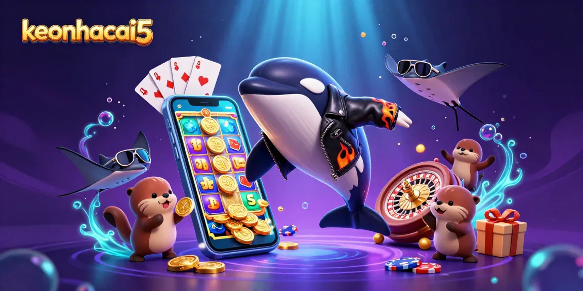 Engage with keonhacai5 gaming excitement featuring animated sea creatures in an underwater casino.