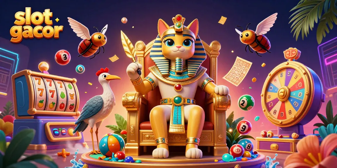 Experience the thrill of slot gacor with a dynamic casino scene featuring vibrant characters and elements.